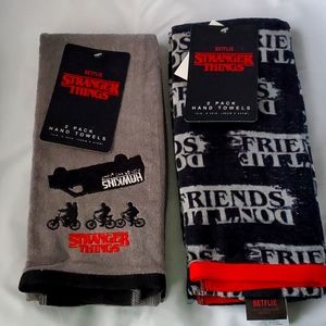 Stranger things set of 2 hand towels